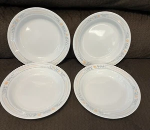 Corelle APRICOT GROVE Set di 4 ciotole per pasta bianche con pesca e grigio floreale 8,5 pollici - Foto 1 di 2