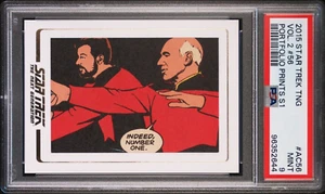 2015 Star Trek TNG - Comic Cuts - Picard Riker "Indeed, Number One." - PSA 9 - Picture 1 of 2