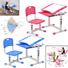 Height Adjustable Desk and Chair Set High School Student Childs Kids Study Table