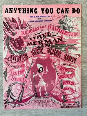 Anything You Can Do - sheet music - Annie Get Your Gun - Ethel Merman - 1946 - Image 1 of 2