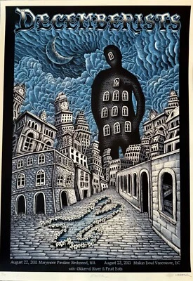MINT&SIGNED The Decemberists Gig Poster - 2011 Redmond/Vancouver by EMEK - Image 1 of 4