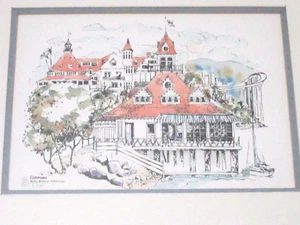 Pintura de acuarela Katy Reeve Weesner Hotel Del Coronado 42/200 - Imagen 1 de 7