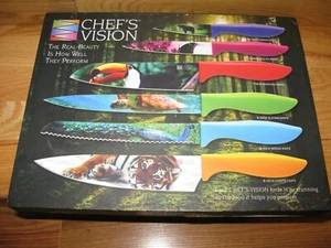 Chef’s Vision 6-Piece Wildlife Series Kitchen Knife Set in Gift Box  - Picture 1 of 4