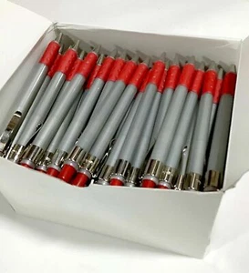 NEW Pentel Capri Ballpoint Pen BLACK Ink Gray/Red Barrel BULK 120-PC Box BK94 - Picture 1 of 1
