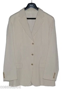 VESTE habillée homme HUGO BOSS Taille 50 beige crème ivoire coton jacket NEUVE - Picture 1 of 5