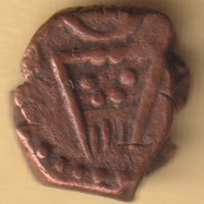 CACHÉ DE LA INDIA FRANCESA PEQUEÑA MONEDA DE COBRE Foto 1 de 2