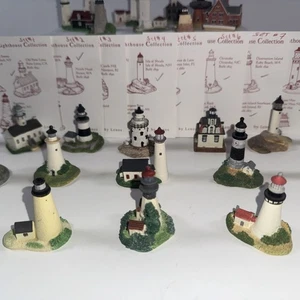 Vintage Lenox Thimble American Lighthouse Collection Complete Set 24 Miniatures - Picture 1 of 24