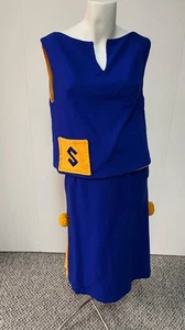 Vintage 1940er 1950er Kammgarn Wolle Wende Cheerleader Uniform Rock Weste Duo - Bild 1 von 16
