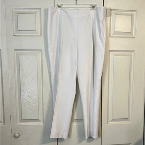 TALBOTS Size 16 NWT Heritage White Lined Ankle Pants Flat Front Nautical Coastal - Picture 1 of 10