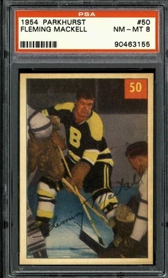 1954 Parkhurst #50 Fleming Mackell - PSA 8 - Image 1 of 2