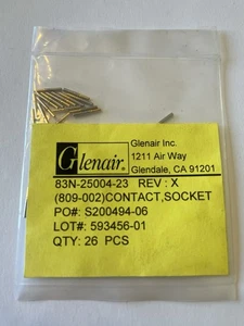 GlenAir 83N-25004-23 Socket Contacts NEW Qty-26 Free Same Day Shipping! - Picture 1 of 9