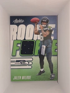 2025 Absolute Jalen Milroe Rookie Force Jersey RC Seahawks Rookie Patch - Picture 1 of 2