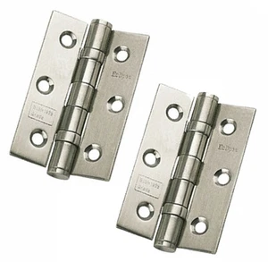 Bisagra de cubos de rodamiento de bolas de acero cromado satinado de 3" (Eclipse 14101) - Imagen 1 de 1