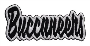Buccaneers Text Football Embroidered Iron on Patch 6" - Picture 1 of 2