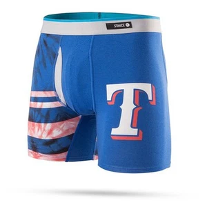 STANCE MLB TEXAS RANGERS Basilone Boxer Brief TIE DYE BLUE SMALL | M302B16TRA - Picture 1 of 2