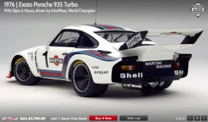 Exoto 1:18 Porsche 935 Turbo #1 1976 Dijon 6 Hrs Jacky Ickx Jochen Mass RLG18104 - Bild 1 von 24