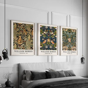 William Morris Print Set of 3 Wall Art Posters Nature Home Room Gift - Picture 1 of 6