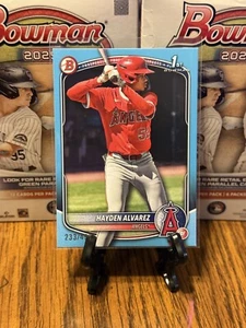 2025 Bowman - Prospects Hayden Alvarez #BP-12 Sky Blue 233/499 (RC) - Imagen 1 de 2