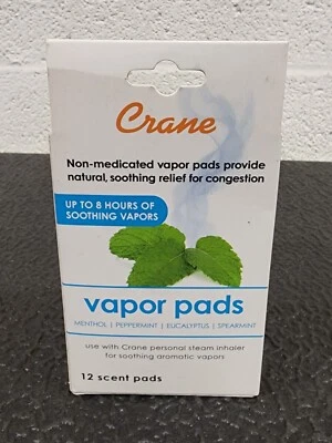 Crane Menthol-Eucalyptus Universal Vapor Pads 12 Pack HS1950  - Image 1 of 3