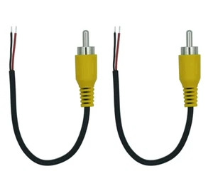 Reparación de reemplazo de cable de enchufe macho RCA, RCA a cable desnudo para amplificador de altavoz - Imagen 1 de 12