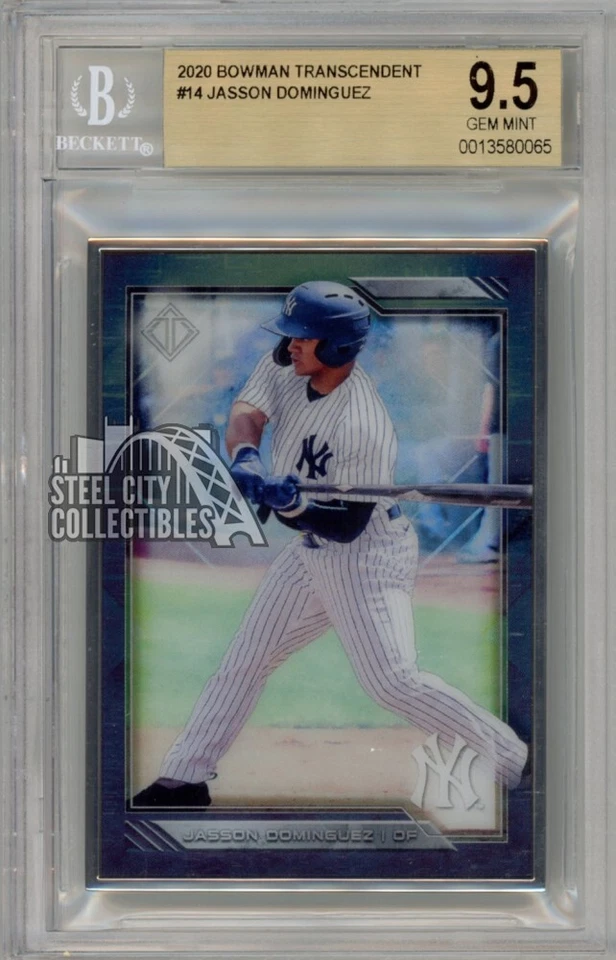 Jasson Dominguez 2020 Bowman Transcendent Rookie Card #14 092/100 BGS 9.5 - Image 1 of 1
