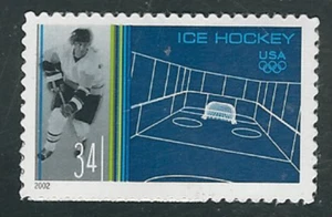 Scott #3554... 34 Cent...Winter Sports...Ice Hockey...3 Stamps  - Picture 1 of 1