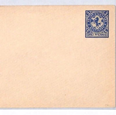 GERMANY LOCAL POST Stationery Envelope STUTTGART 2pf Blue HORSES {samwells}PH392 - Image 1 of 4