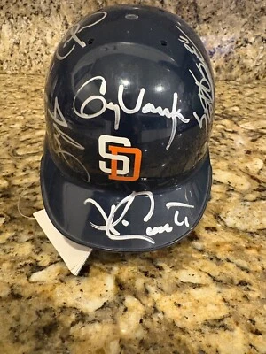 KEN CAMINITI, PADRES TEAM AUTOGRAPHED MINI BASEBALL  HELMET - Image 1 of 4