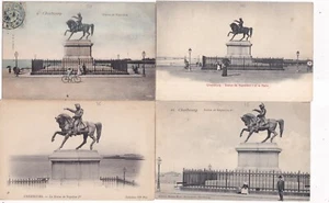 Konvolut 4 alte Ansichtskarten Ansichtskarten CHERBOURG Statue NAPOLEON 1. - Bild 1 von 1