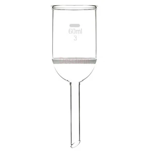 Tubo recto embudo Buchner de vidrio con filtro de núcleo de arena cristalería química de laboratorio - Imagen 1 de 11