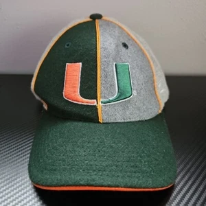 Colosseum University of Miami Florida Hurricanes Size 7 1/8 Wool Fitted Hat - Picture 1 of 7
