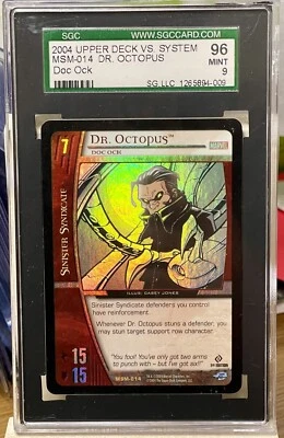 2004 Upper Deck Vs System Marvel Dr Octopus Ock 1st Ed Foil Rare MSM014 SGC 9 - Image 1 of 2