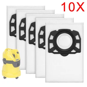 10 Pack Fleece Cloth Dust Bags Fit Karcher Wd2 Plus Wd3 Kwd1 Kwd3 Wd3 Wet & Dry - Picture 1 of 5