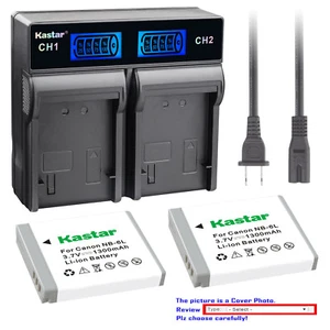 Kastar Battery LCD Rapid Charger for Canon NB-6LH CB2LY Canon PowerShot SX280 HS - Picture 1 of 11
