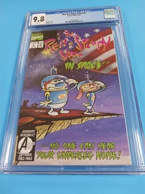 CGC 9.8 MINT~ THE REN AND STIMPY SHOW # 5 ~ 1993 Marvel ~ Astronauts in SPACE - Image 1 of 4
