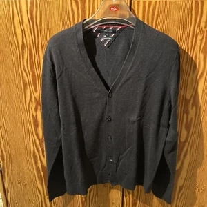 Tommy Hilfiger Cardigan Gr. L Herren dunkelblau Strickjacke Cashmere Cotton - Bild 1 von 6