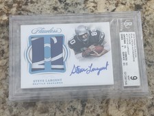 2018 Panini Flawless Steve Largent Dual Logo Patch Auto Platinum 1/1 Bgs 9 10