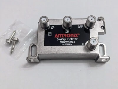 3-Way Splitter for Coaxial  Cable Antronix CMC2003U 3 Way -7dB & -3.5dB output - Image 1 of 4
