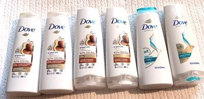 Dove Ultra Care Champú Acondicionador Lote Aceite de Argán Reparación Humedad Diaria 12 fl oz Foto 1 de 4