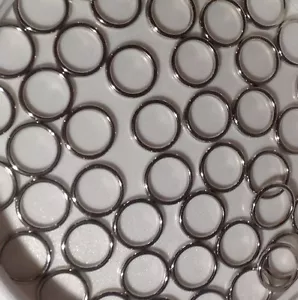 3/8 Nickel Rings Lot of 19 sew on rings crafts sewing window treatments - Picture 1 of 9