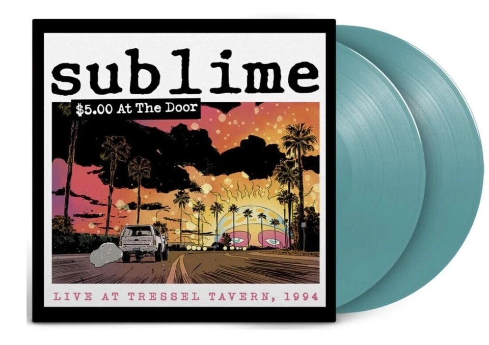 Sublime $5 At The Door Teal Tressel Tavern 1994 Colorado Live Vinyl Record LP - Image 1 of 1