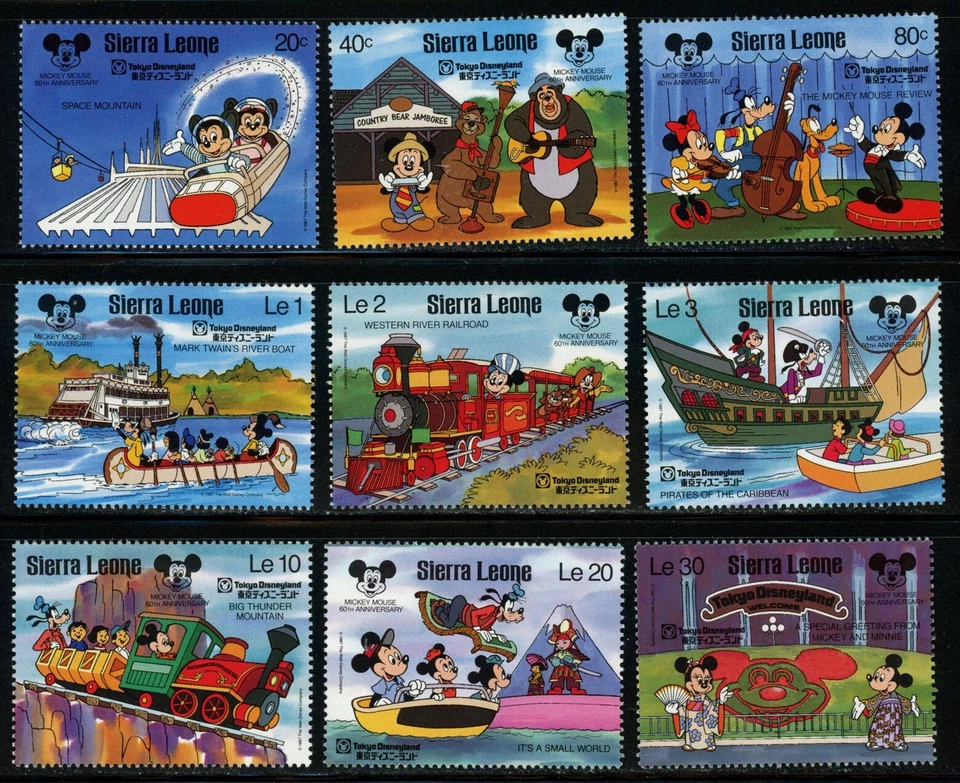 Sierra Leone - MNH Stamps Disney Mickey 60th Anniversary (1988) - Image 1 of 1