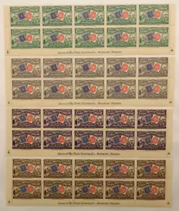 1931 MNH Partial Sheets US labels National Philatelic Exhibition APS expo set 4 - Bild 1 von 5