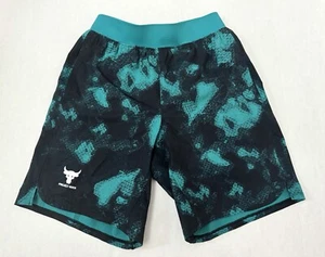 Men's Under Armour Project Rock Woven Camo Printed Shorts 1377438 722 sz XL - Picture 1 of 9