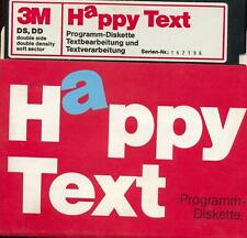 3M HAPPY TEXT Textbearbeitung & Textverarbeitung DOS Software 1987