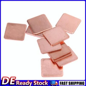 10 Stück 20 mm x 20 mm 0,3 mm Kühlkörper-Kupfer-Unterlegscheiben-Thermopads für - Bild 1 von 5