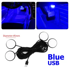 Car Foot Atmosphere Lamp Blue LED Interior Seat Ambient USB Decor Accessories - Picture 1 of 11