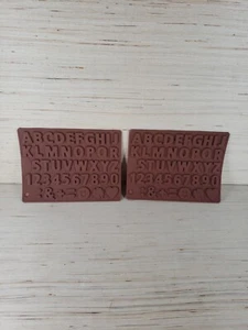 2pc Alphabet Letters Silicone Molds Number Figures Fondant Mold Resin Making - Picture 1 of 2