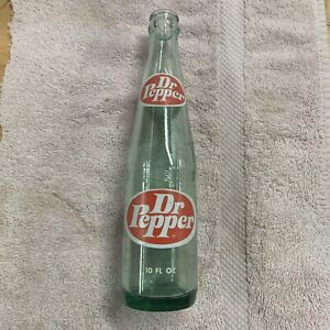 Vintage 1980's Dr. Pepper bottle 10 fl.oz, GREEN JEM - No CHIPS - EXCELLENT COND