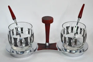 Vintage Glo Hill Chilled Condiment Serving Tray Complete - Picture 1 of 7